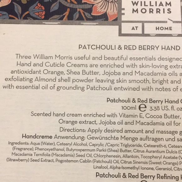 William Morris At Home Scented Hand Care Treats Boxed Set NWT England *No Cover - Picture 13 of 16